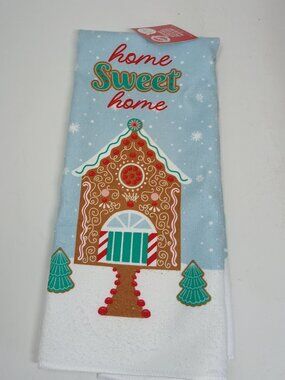Christmas “Home Sweet Home” Kitchen Towel 100% Cotton Holiday Decor